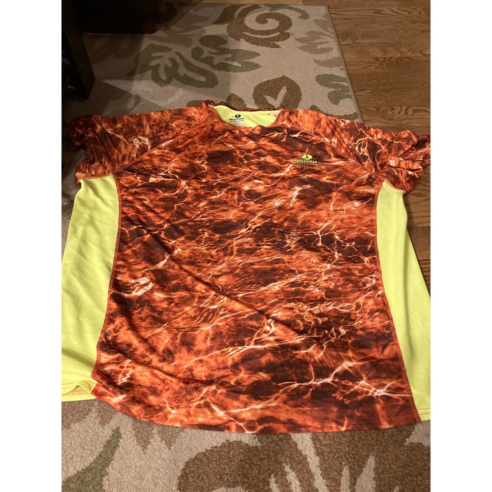 Mossy oak men’s elements sunset performance fishing shirt size 3xl